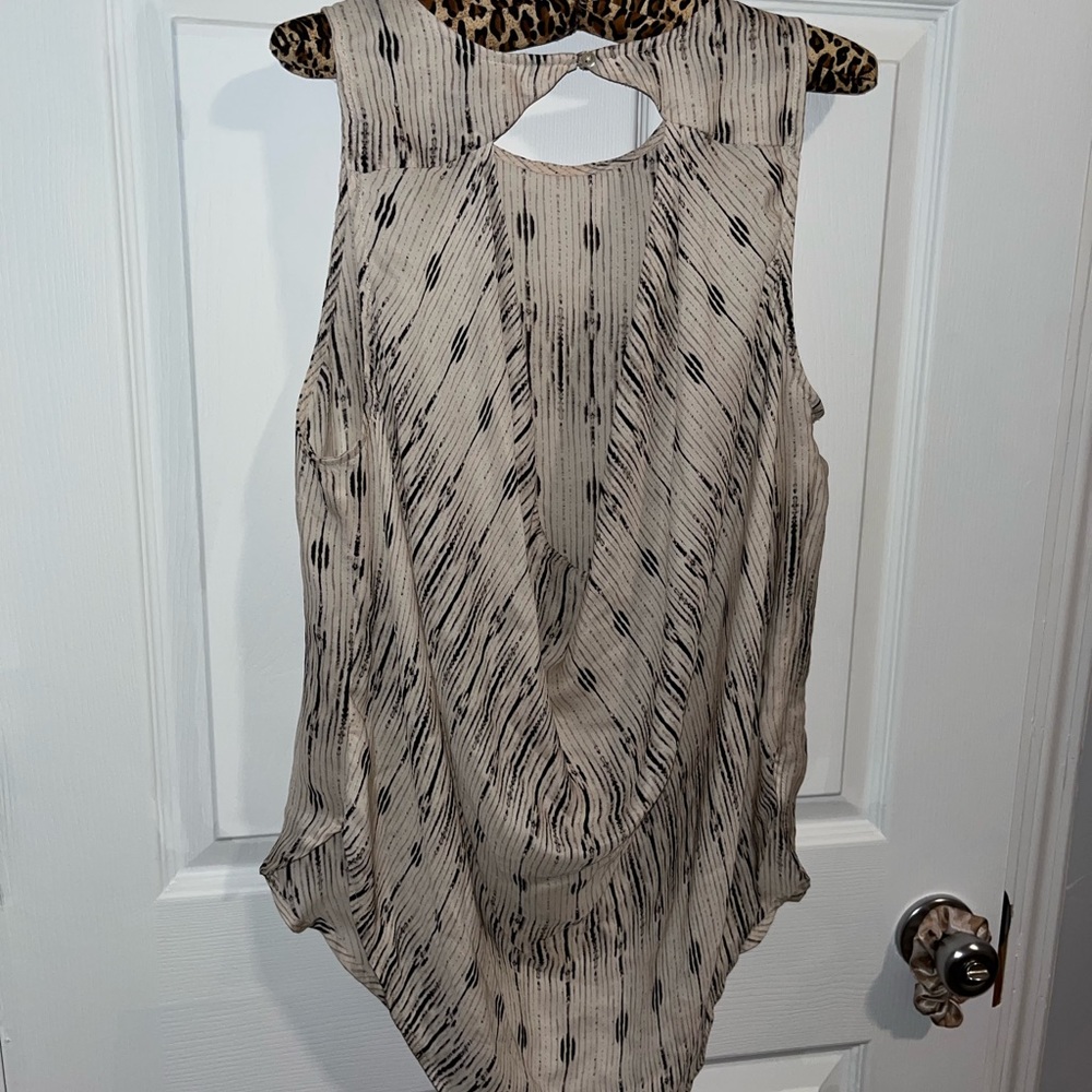 Haute Hippie Draped Open Back Top - image 2